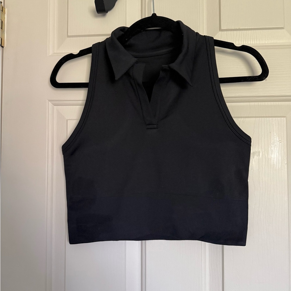 Athleta Aurora Seamless Crop Polo Tank